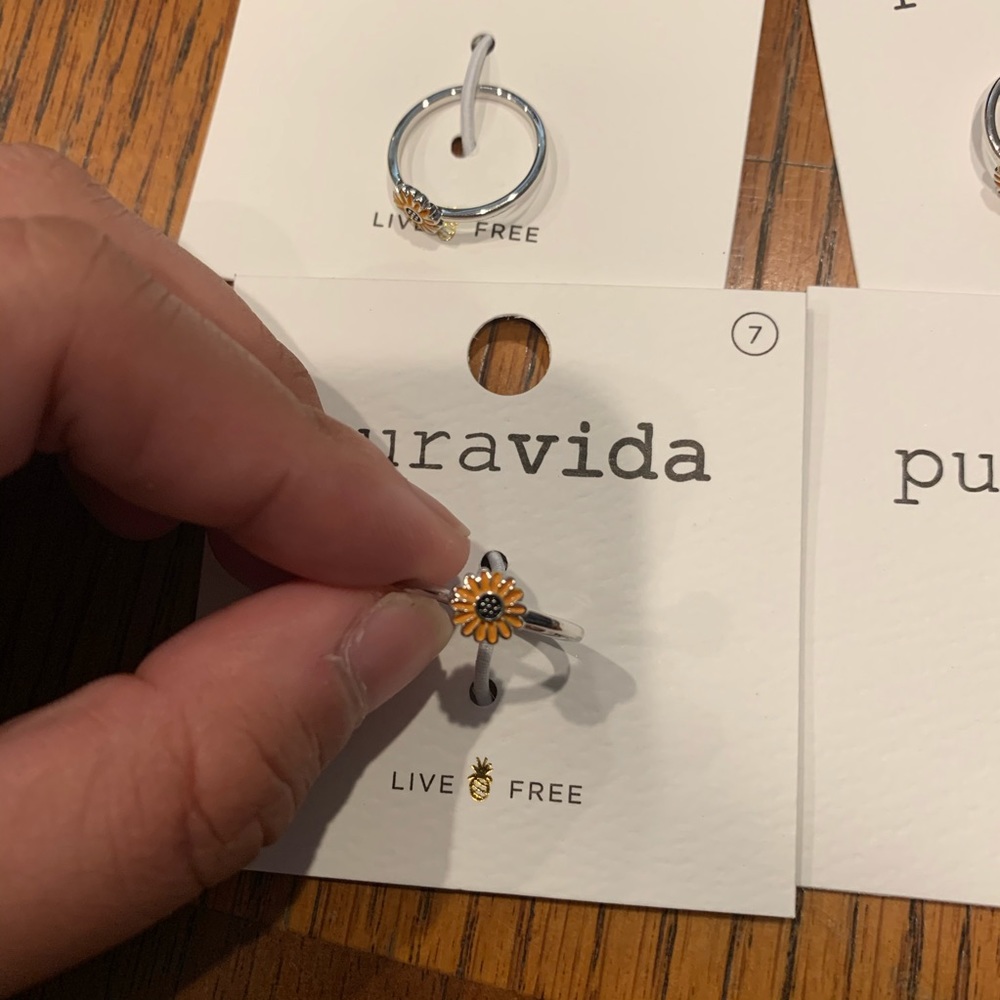 pura vida sunflower rings